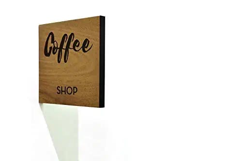 Single or Double sided Sided Custom Projecting Sign - Business Sign- Coffee House - Coffee Tie Sign - Coffee Shop - Coffee Break - Start up Gift - Boss Gift