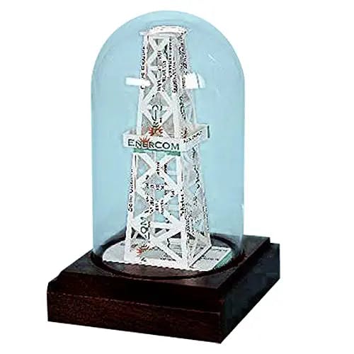 Oil Well Sculpture, Made Up of 20 Business Cards, Best for Business Start-Ups, Offices, Restaurant, Schools, Sports, and Décors - A Perfect Collectors Item to Gift your Loved Ones
