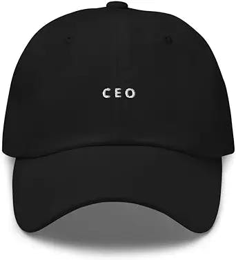 CEO Embroidered Cotton Adjustable Dad Hat, Business Owner Entrepreneur Hat, Entrepreneur Apparel, CEO Boss Gift