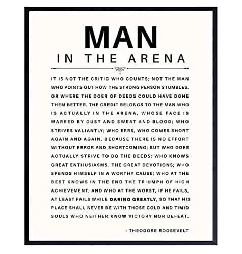 The Man in the Arena Quote Poster Has Me Feeling Like a Boss Babe