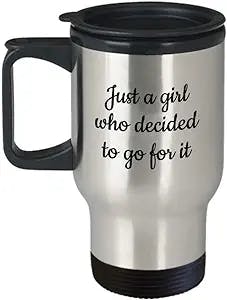 Entrepreneur Gift - Small Business Owner Gift - Businesswoman Travel Mug - Startup Owner - Self-Employment Gift - Decided To Go For It