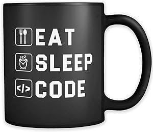 Gift for Coder Gift Coder Mug Programmer Gift Programmer Mug Software Engineer Gift for Software Engineer Mug Eat Sleep Code Mug