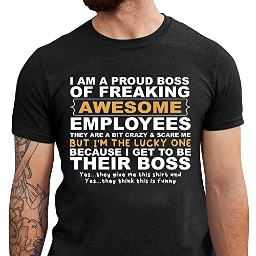 I Am A Proud Boss Of Freaking Awesome Employees Shirt, Boss Day Gifts, Boss Leader Shirt, Entrepreneur Shirt, Girl Boss Gifts, Supervisor Gifts [UNISEX T-SHIRT] (Style 3)