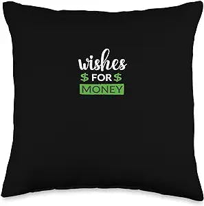 Hustle Business Start-up Entrepreneur Gifts Wishes for Money Entrepreneur Hustle Hustler CEO Gift Throw Pillow, 16x16, Multicolor