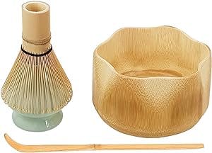 Japanese Matcha Tea Set - Bamboo Matcha Bowl Matcha Whisk and Green Whisk Stand, Traditional Tea Scoop, Matcha Tea Gift Set, The Perfect Ceremony Start Up Set to Prepare an Authentic Cup of Matcha