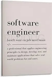 BLUDUG Digital Software Engineer Definition Poster: A Fun Addition to Any E