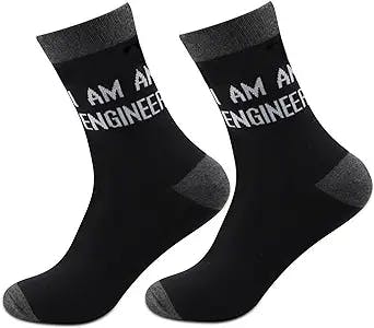 Silly Socks for the Engineer in Your Life: MBMSO Engineer Gifts 2 Pairs Eng