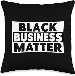 black history and black entrepreneur gifts Black Owned Business Brown History Month Melanin Gifts Proud Throw Pillow, 16x16, Multicolor