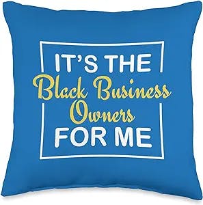 black history and black entrepreneur gifts Black Owned Business African American Melanin Gifts Proud Throw Pillow, 16x16, Multicolor