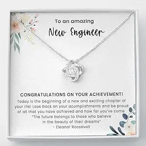 Engineer Graduation Gift, Engineer Gifts for Women, New Engineer Gift, Civil Engineer Gifts Mechanical Engineer Software Engineer Student, Graduation Gift Necklace, Necklace With Message Card S2