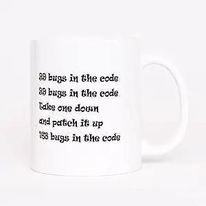 RAUM MUGS, 99 bugs in the code, Coffee Mug, Programmer Mug IT Gift Coder Gift for Coder Mug Startup Gift, Programming Mug, Computer Programmer Gift, Funny Mug, Coworker Gift.