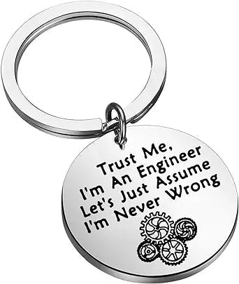 LQRI Funny Engineer Gift Engineering Gift Trust Me I'm An Engineer Keychain Graduation Gift