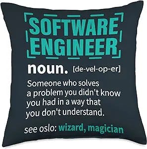 Software Engineer Developer Solves Problem Gift Software Engineer Someone Who Solves A Problem You Didn't Throw Pillow, 18x18, Multicolor