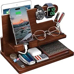 Gifts for Men Wood Phone Docking Station: A Must-Have Desk Accessory 