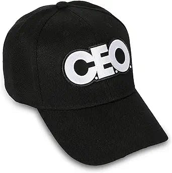 CEO Hat for Entrepreneurs - Adjustable Black Baseball Cap for Boss Men & Women