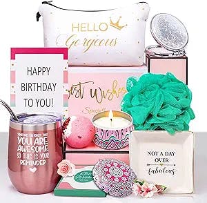 Birthday Gifts for Women Thank You Gifts Best Friends Gifts Get Well Soon Gifts Valentines Day Gifts for Her Relaxing Spa Gift Baskets for Women, Mom, Wife, Sister, Nurse Friends You are Awesome Gifts