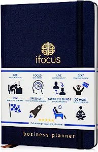 Business Planner Undated for Entrepreneurs! Focus Project Notebook for Productivity! Daily Weekly Self Organizer Planner / Win the Day! Beat Procrastination! Ifocus - A5 work planner