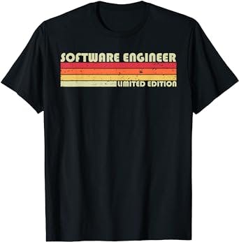 SOFTWARE ENGINEER Funny Job Title Profession Birthday Worker T-Shirt
