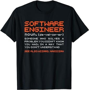 Software-Engineer Developer Definition Programming T-Shirt