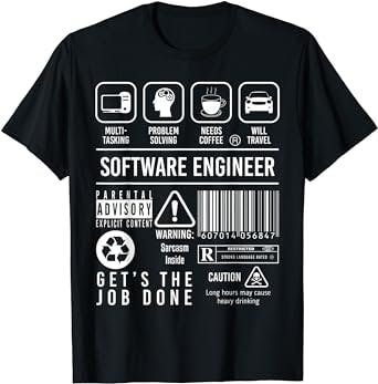 Software Engineer Developer Job Computer Science Nerd Gift T-Shirt