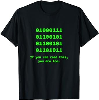"Geek Chic: Rock the Binary Code with this Programmer T-Shirt!" 