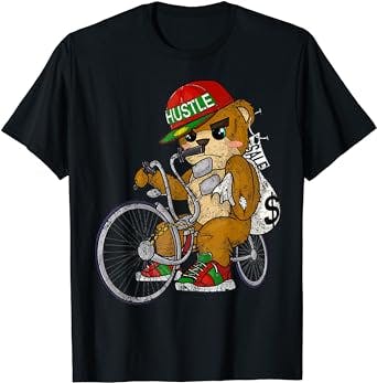 Lowrider Teddy Bear Hip Hop Lover Hustler Entrepreneur Gift T-Shirt