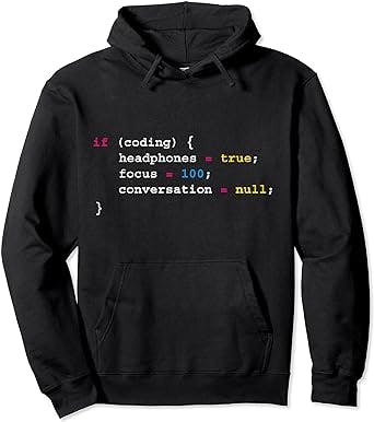 Geek out in style with the Programming If Coding Headphones Hoodie!
