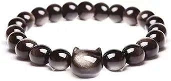 "Get Rich or Meow Trying: The Cat Obsidian Bracelet Review!"